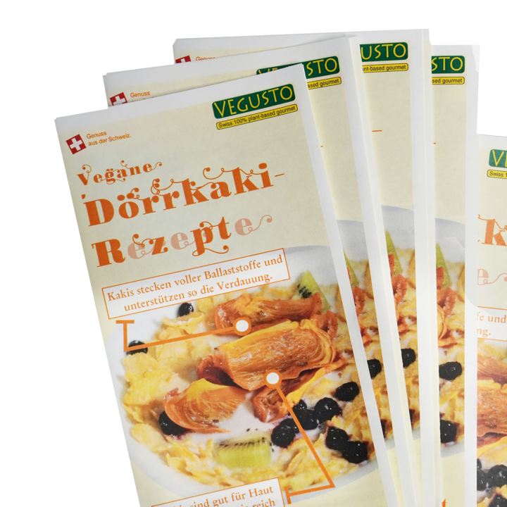 Falzflyer: Dörrkaki-Rezepte • Flyer