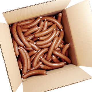 Vegan-Bratwurst, Pikanter Max - BigBox ca. 168 Stück • 23'520 g